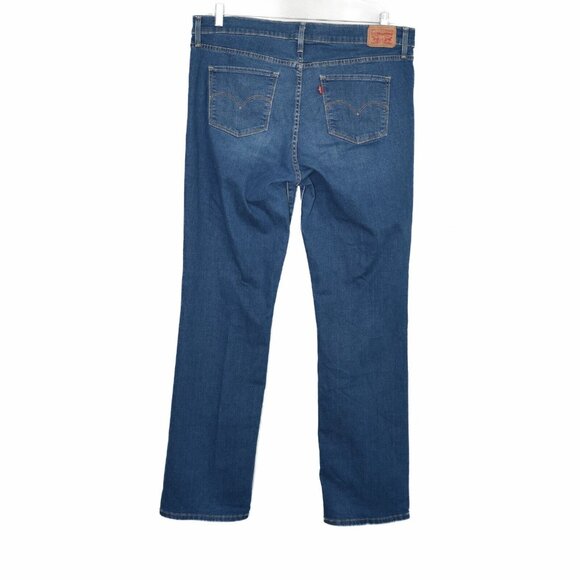 Levi's 314 Womens Blue Denim Jeans Solid Skinny Zip & Button 5 Pockets Size 34 - Picture 4 of 6